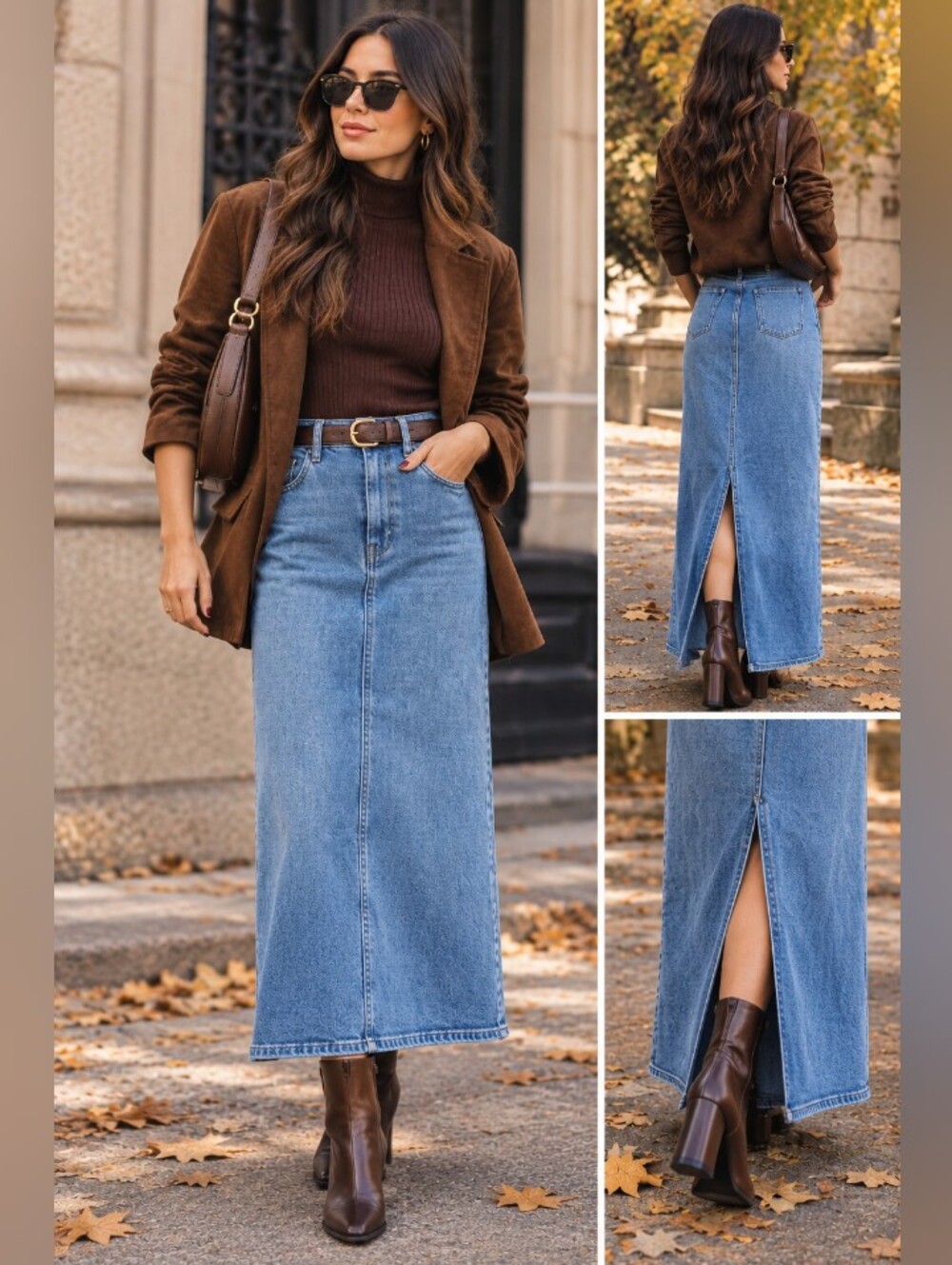 RISEN JEANS Los Angeles Light Wash Denim Skirt XL